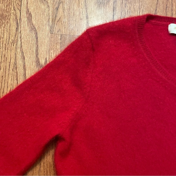 Peck & Peck Red 2 Ply Cashmere V Neck Pullover Sweater size L - Picture 4 of 14